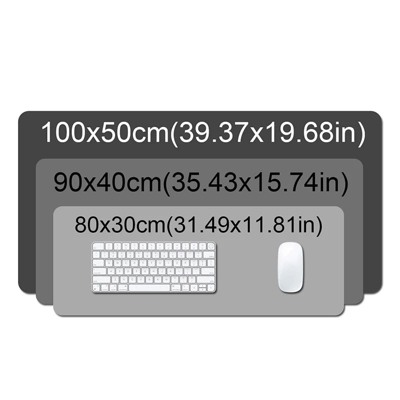 Black Mouse Pad Rug Deskpad Slipmat 90x40 Mat Computer Beat Pad Desk Protection Rubber Mouse Pad - Slobuy