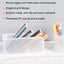 1pc White/Black Transparent Multifunctional Large Capacity Desktop Stationery Pencil Storage Box - Slobuy