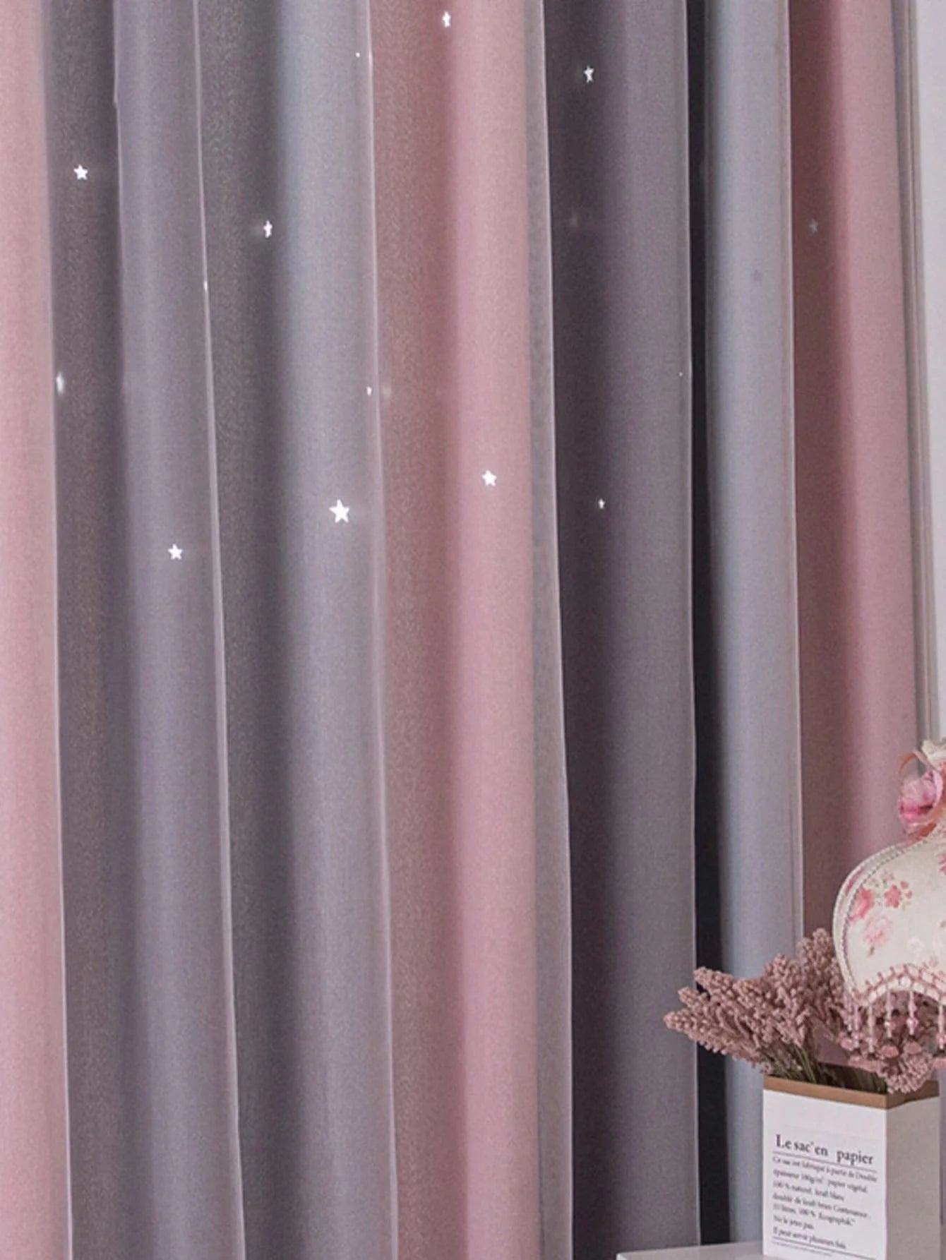 Blackout Kids Curtains for Bedroom Thermal Insulated Silver Twinkle Star Curtains for Boys Antique Grommet Top Window Treatment - Slobuy
