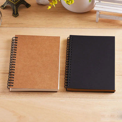 Blank Notebook A5 A6 Spiral Sketchbook Graffiti Notebook Diary Jouranl school supplies 50 Sheets Kawaii korean stationery - Slobuy