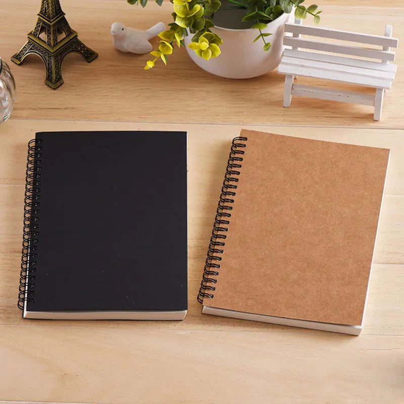 Blank Notebook A5 A6 Spiral Sketchbook Graffiti Notebook Diary Jouranl school supplies 50 Sheets Kawaii korean stationery - Slobuy