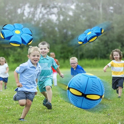 Blue Flying Saucer Ball Outdoor Parent Children Toy Foot Magic Deformation Foot Pressure Decompression Vent Ball - Slobuy