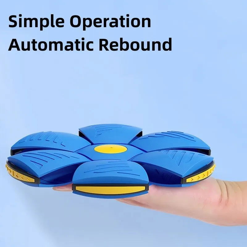 Blue Flying Saucer Ball Outdoor Parent Children Toy Foot Magic Deformation Foot Pressure Decompression Vent Ball - Slobuy