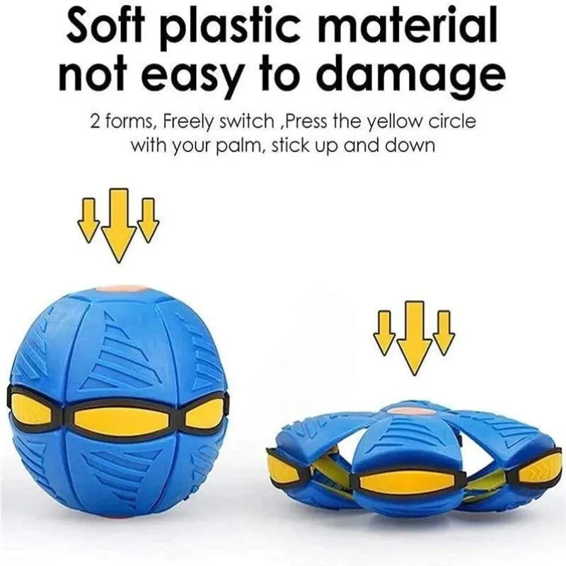 Blue Flying Saucer Ball Outdoor Parent Children Toy Foot Magic Deformation Foot Pressure Decompression Vent Ball - Slobuy
