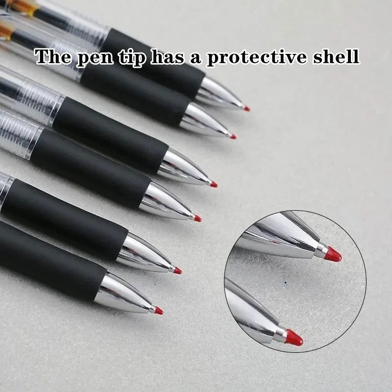 23pcs Retractable Ballpoint Pen Large Capacity 0.5mm Ballpoint Pen Black/Red/Blue Replaceable Refill Stationery School Supplies - Slobuy