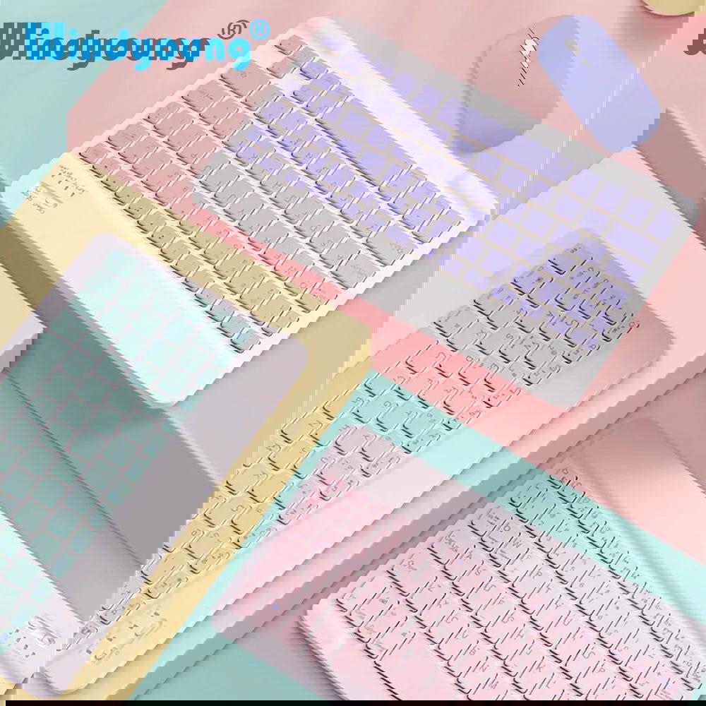 Bluetooth Keyboard and Mouse For iPad Xiaomi Samsung Huawei Phone Tablet Slim Mini Wireless Keyboard For Android IOS Windows - Slobuy