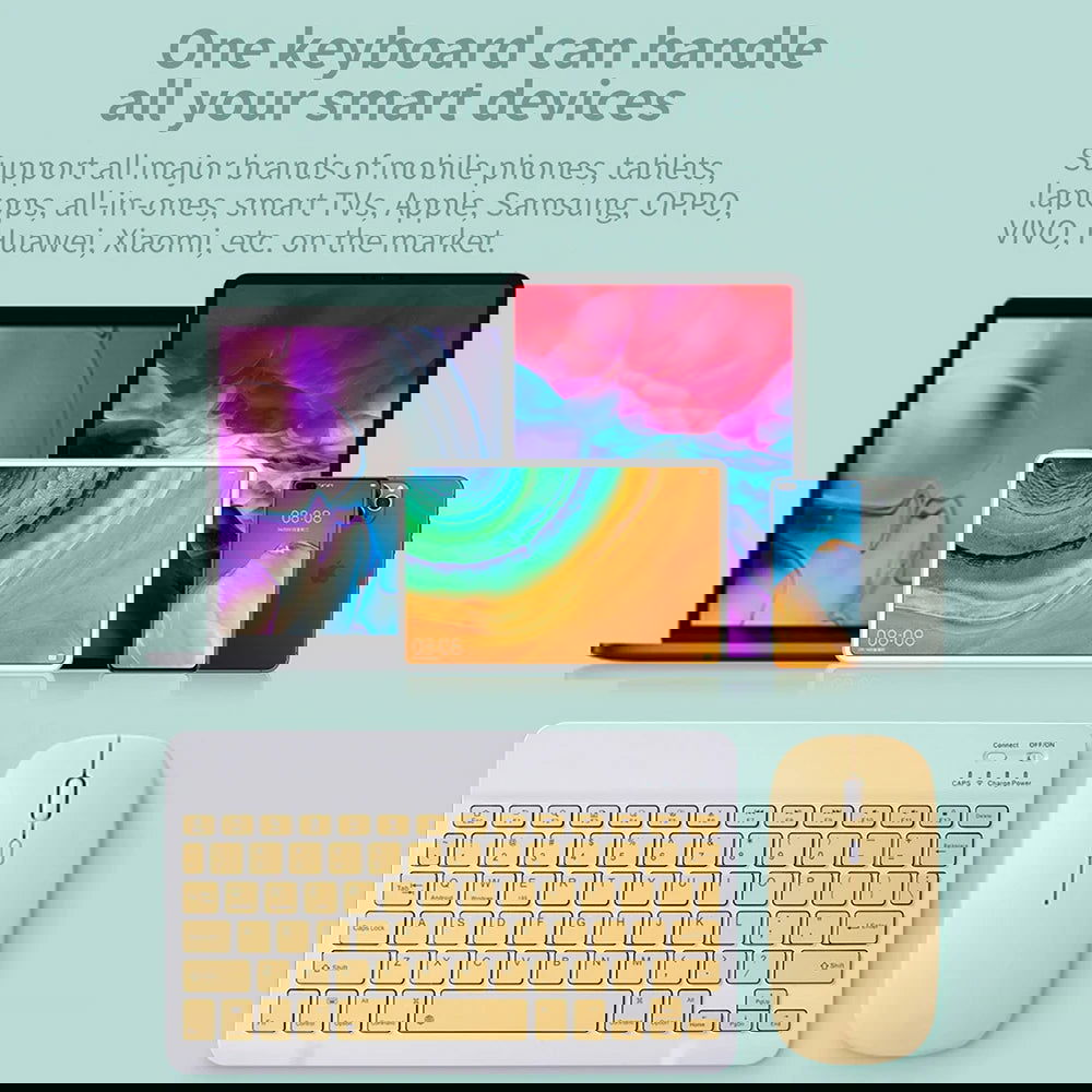 Bluetooth Keyboard and Mouse For iPad Xiaomi Samsung Huawei Phone Tablet Slim Mini Wireless Keyboard For Android IOS Windows - Slobuy
