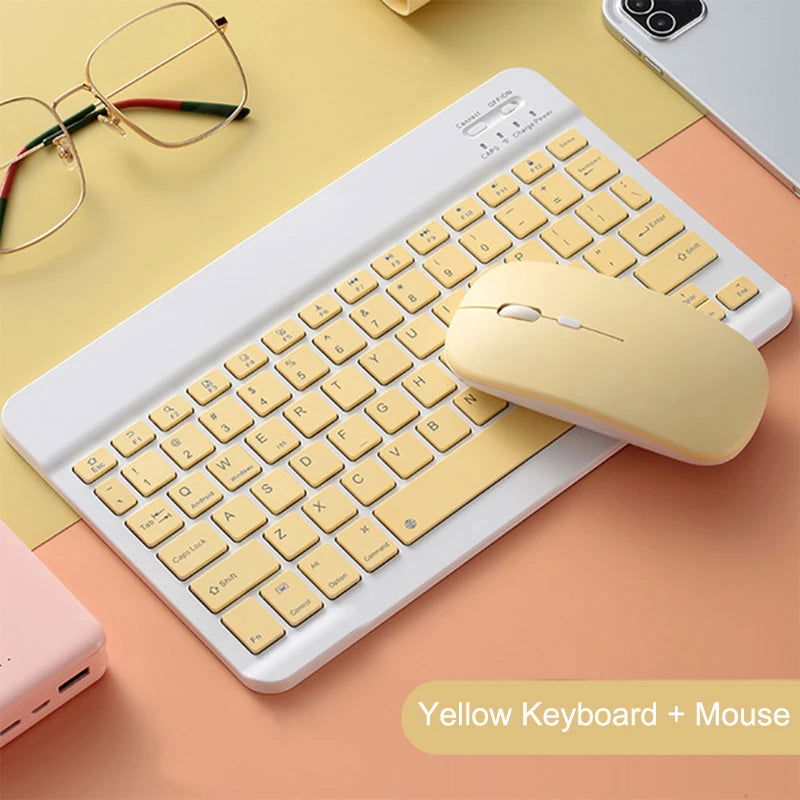Bluetooth Keyboard and Mouse For iPad Xiaomi Samsung Huawei Phone Tablet Slim Mini Wireless Keyboard For Android IOS Windows - Slobuy