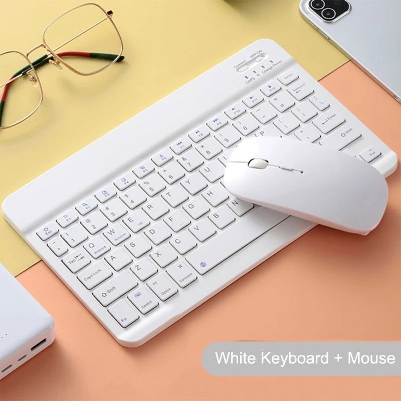 Bluetooth Keyboard and Mouse For iPad Xiaomi Samsung Huawei Phone Tablet Slim Mini Wireless Keyboard For Android IOS Windows - Slobuy