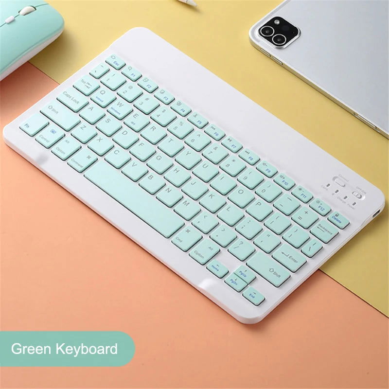 Bluetooth Keyboard and Mouse For iPad Xiaomi Samsung Huawei Phone Tablet Slim Mini Wireless Keyboard For Android IOS Windows - Slobuy