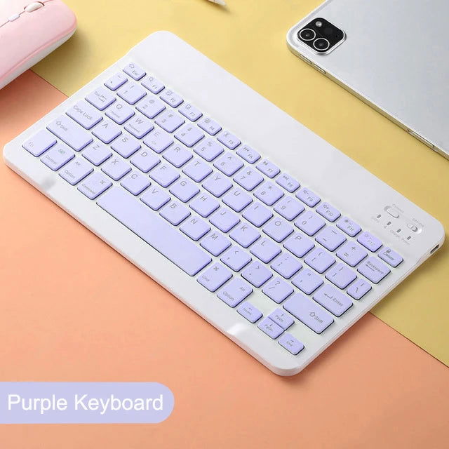 Bluetooth Keyboard and Mouse For iPad Xiaomi Samsung Huawei Phone Tablet Slim Mini Wireless Keyboard For Android IOS Windows - Slobuy