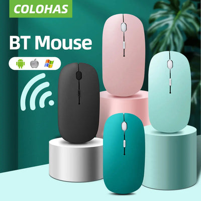 Bluetooth Mouse for IPad Samsung Huawei Lenovo Android Windows Tablet Wireless Mouse for Notebook Computer Laptop Accessories - Slobuy
