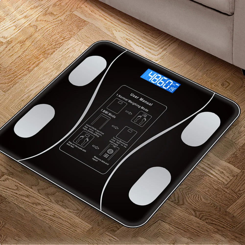 Bluetooth Smart Body Scale Wireless Digital Bathroom Scales Body Weight Scale LED Electronic Weighing BMI Composition Analyzer - Slobuy