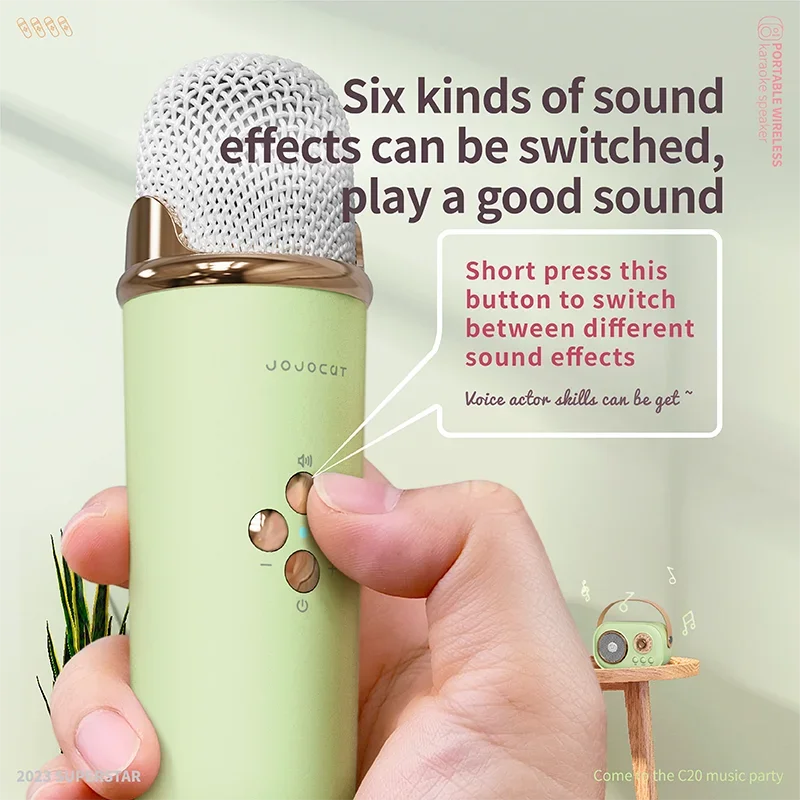 Bluetooth Speaker With 1-2 Wireless Microphone Support Karaoke TF Card FM Play HIFI Bass Handsfree Call Children's Birthday Gift - Slobuy