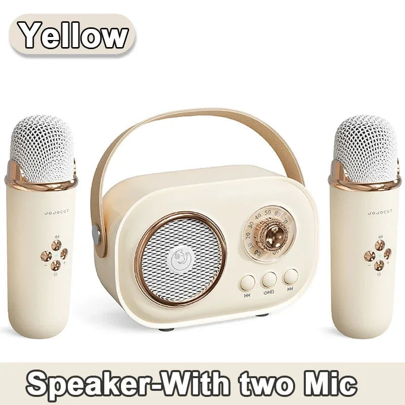 Bluetooth Speaker With 1-2 Wireless Microphone Support Karaoke TF Card FM Play HIFI Bass Handsfree Call Children's Birthday Gift - Slobuy