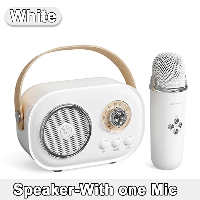 Bluetooth Speaker With 1-2 Wireless Microphone Support Karaoke TF Card FM Play HIFI Bass Handsfree Call Children's Birthday Gift - Slobuy