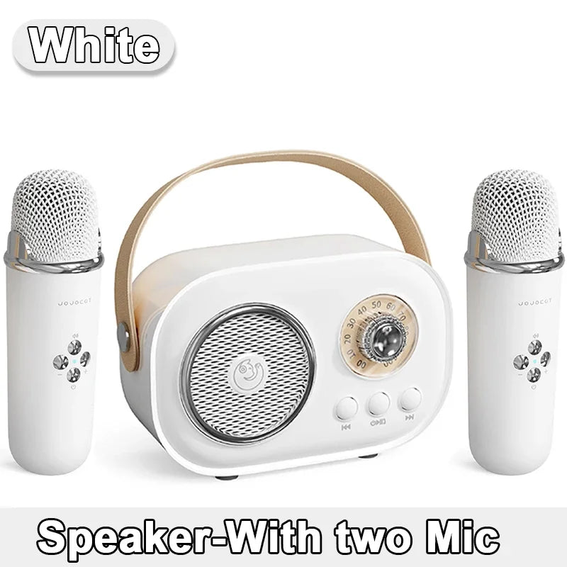 Bluetooth Speaker With 1-2 Wireless Microphone Support Karaoke TF Card FM Play HIFI Bass Handsfree Call Children's Birthday Gift - Slobuy