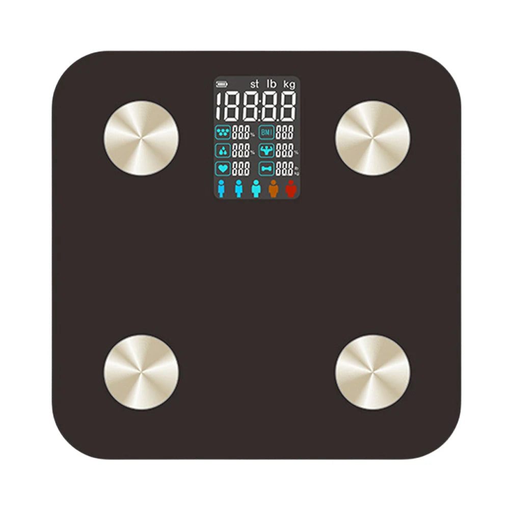 Body Weight Fat Scale 400 Lbs Digital Bathroom Scale Weighing Machine Highly Precise Bluetooth-Compatible Sync App for Men Women - Slobuy