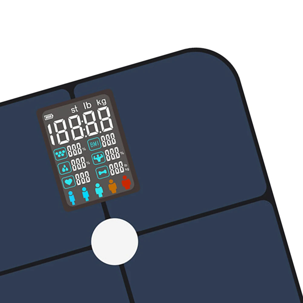Body Weight Fat Scale 400 Lbs Digital Bathroom Scale Weighing Machine Highly Precise Bluetooth-Compatible Sync App for Men Women - Slobuy