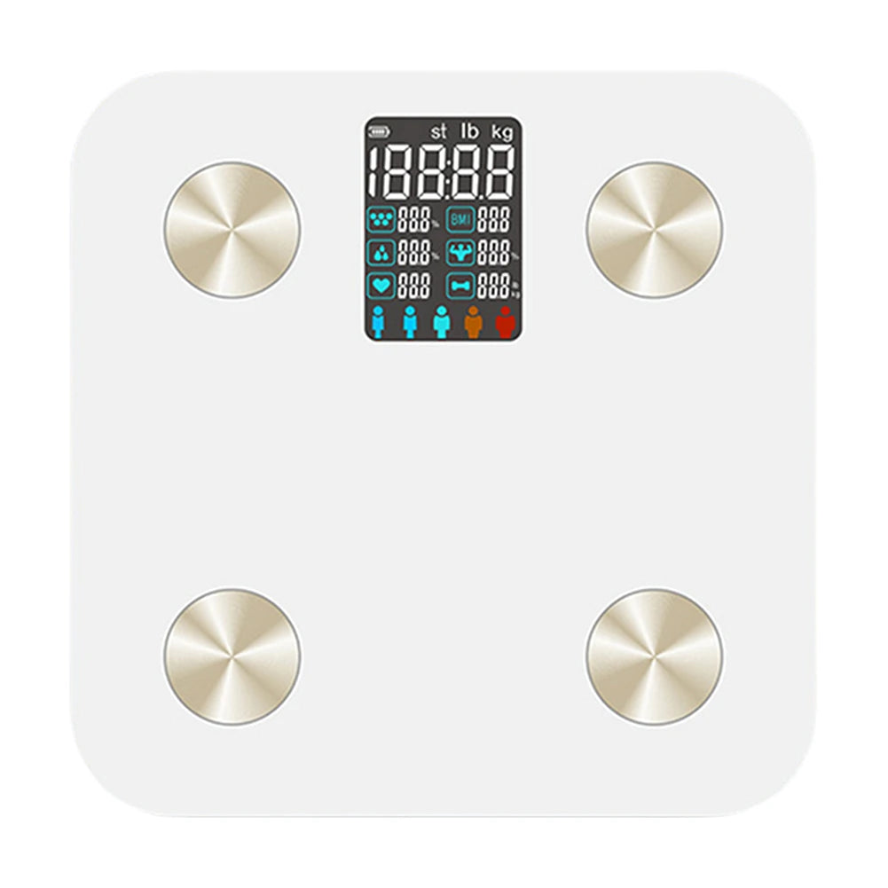 Body Weight Fat Scale 400 Lbs Digital Bathroom Scale Weighing Machine Highly Precise Bluetooth-Compatible Sync App for Men Women - Slobuy