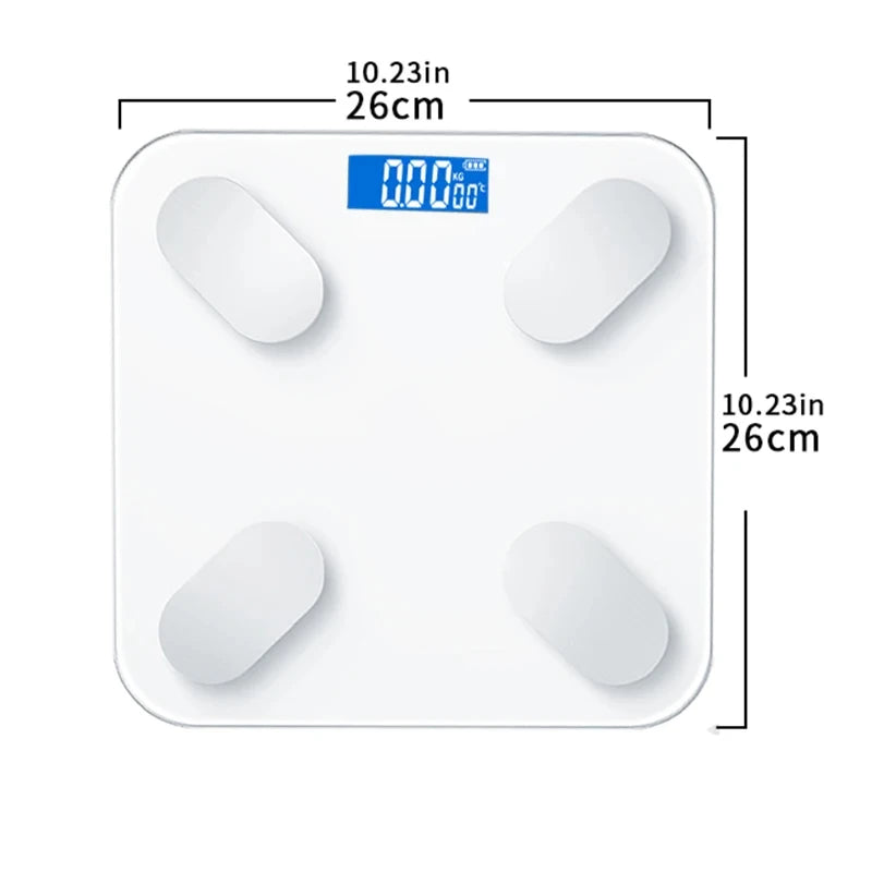 Body Weight Solar Digital Bathroom Scale BMI Weighing Bluetooth Scales for Weight Loss for Bathroom Accessories - Slobuy