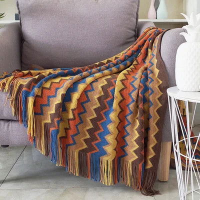 Boho Bed Plaid Blanket Geometry Aztec Baja Blankets Ethnic Sofa Cover Slipcover Decor Throw Wall Hanging Tapestry Rug Cobertor - Slobuy
