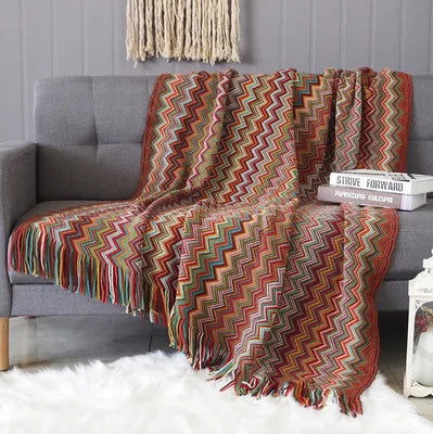 Boho Bed Plaid Blanket Geometry Aztec Baja Blankets Ethnic Sofa Cover Slipcover Decor Throw Wall Hanging Tapestry Rug Cobertor - Slobuy