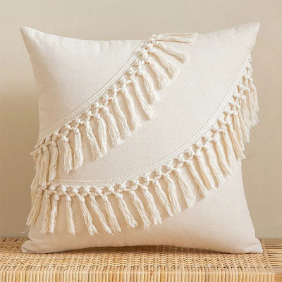 Boho Decorative Throw Pillow Covers With Tassel For Couch Bed Sofa Morocos Lumbar Tufted Pillowcase 45X45 Home Decor Cojines - Slobuy