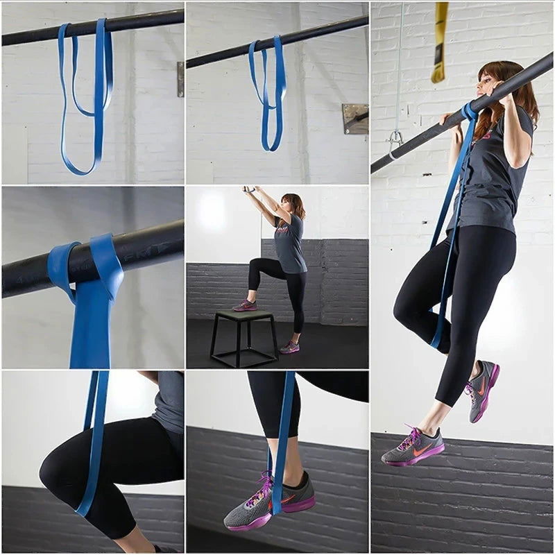 Bold Sports Elastic Belt Pull-Up Auxiliary Men's And Women's Gym Pilates Exercise Equipment Rubber Fitness Resistance Belt - Slobuy