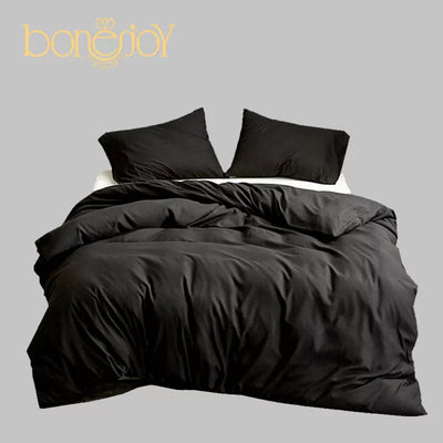 Bonenjoy Duvet Cover Queen Size Black Color Bedclothes Comforter Cover King edredom Microfiber Quilt Cover(pillowcase need order - Slobuy