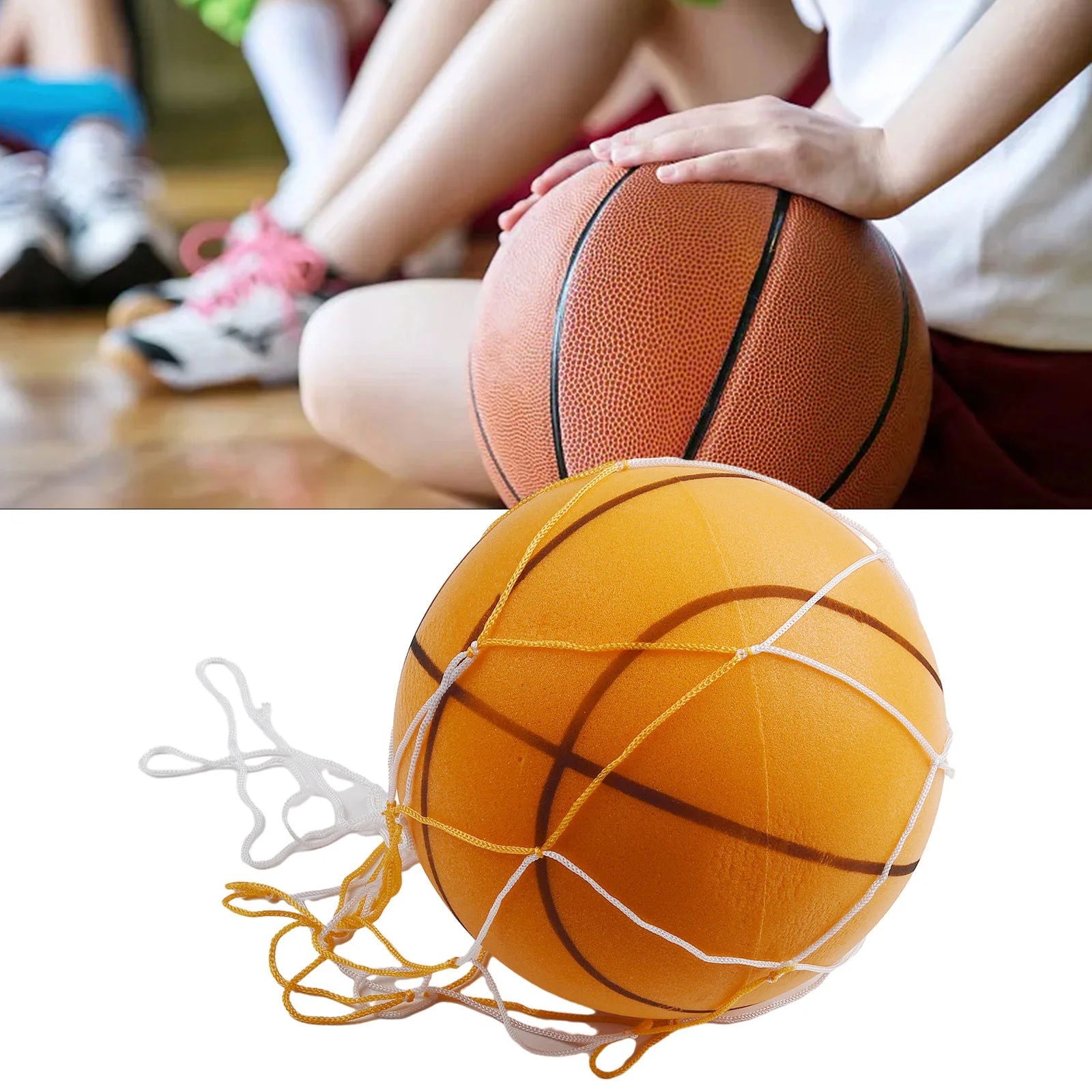 Bouncing Mute Ball Indoor Silent Skip Ball Playground Bounce Basketball Child Sports Toy Games Sponge Ball Sports Toy For Kids - Slobuy