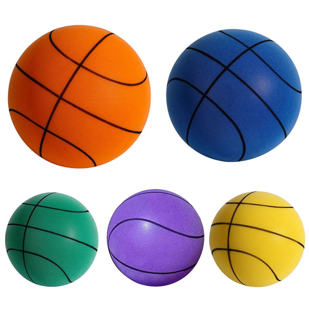 Bouncing Mute Ball Indoor Silent Skip Ball Playground Bounce Basketball Child Sports Toy Games Sponge Ball Sports Toy For Kids - Slobuy