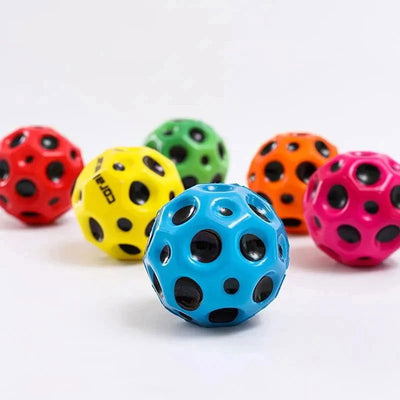 Bouncy Balls Rubber High Bouncing Balls for Kids Sensory Fidget Toys Stress Relief Hole Ball Sports Training Ball Outdoor Games - Slobuy