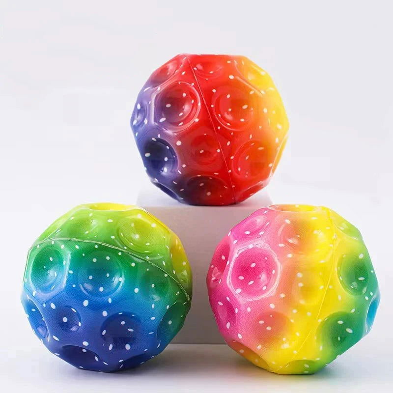 Bouncy Balls Rubber High Bouncing Balls for Kids Sensory Fidget Toys Stress Relief Hole Ball Sports Training Ball Outdoor Games - Slobuy