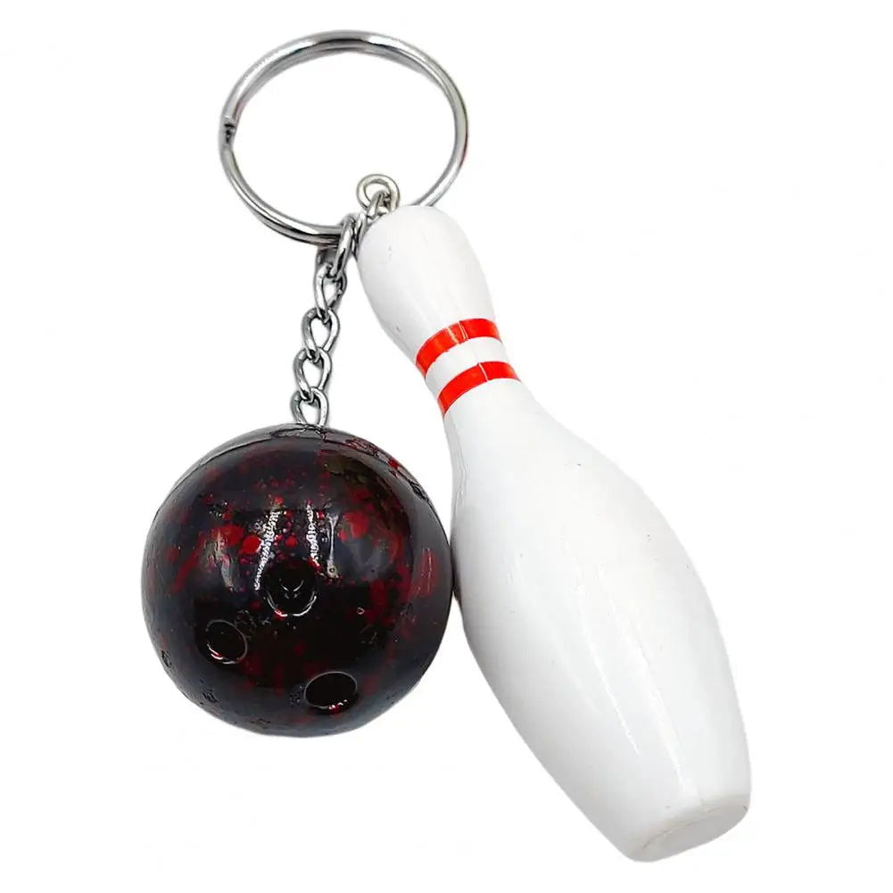 Bowling Key Chain Ball Shape Key Ring Holder Keychain Sport Lovers Handbag Car Key Pendant Sports Keychain Bowling Key Holder - Slobuy