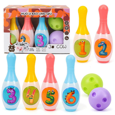 Bowling Set Education Toys For Kids Toddlers Animal Number Learning  Indoor Outdoor Sports Games Toys for Kids Baby Gift - Slobuy