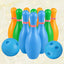 Bowling Set Sports 18cm Kids Educational Toys Ball And Pins Bowling Toys Plastic Gutterball Funny Bowling (Random Color) - Slobuy