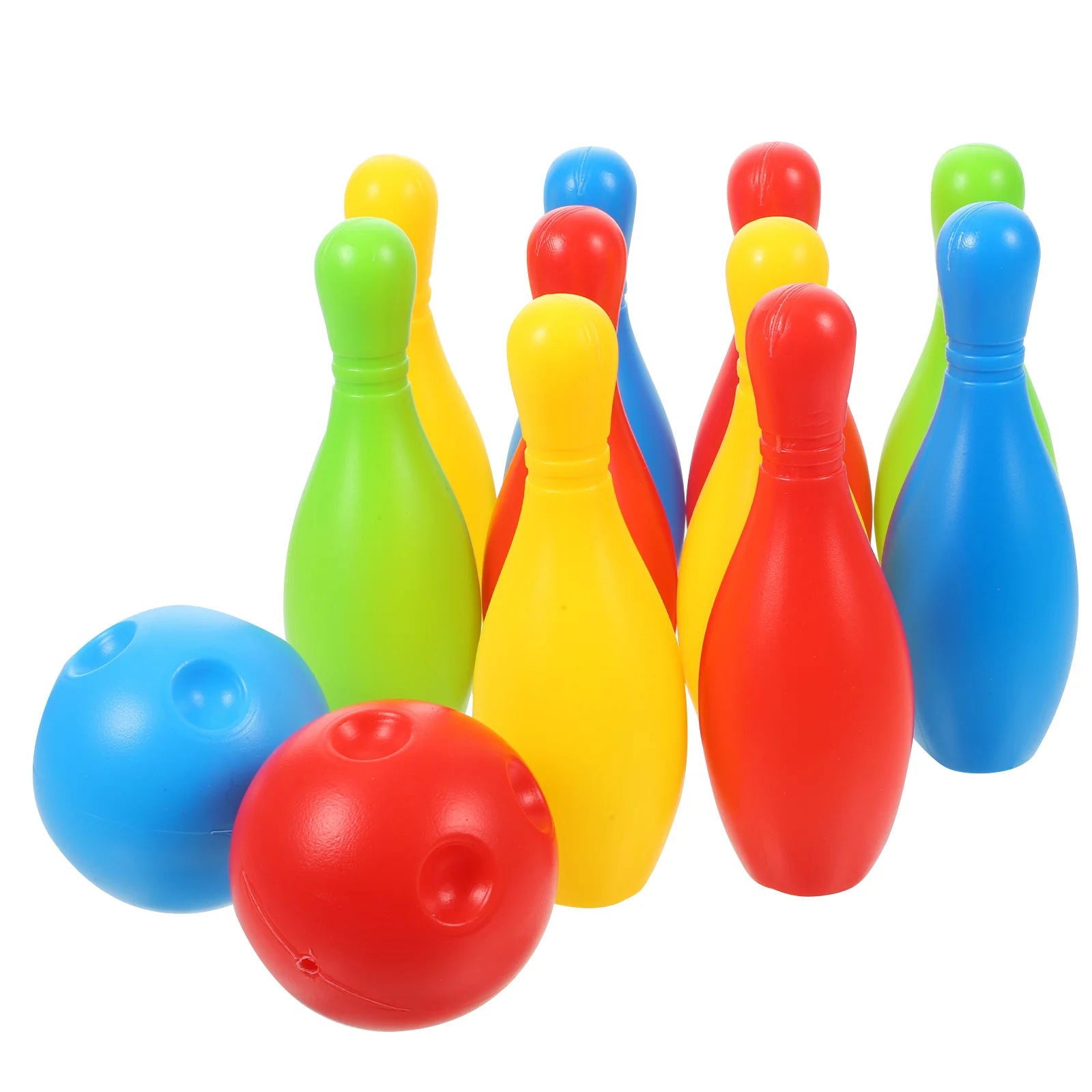 Bowling Set Toys Includes and Balls Indoor and Outdoor Bowling Game for Kids Presents, Family Gathering - Slobuy