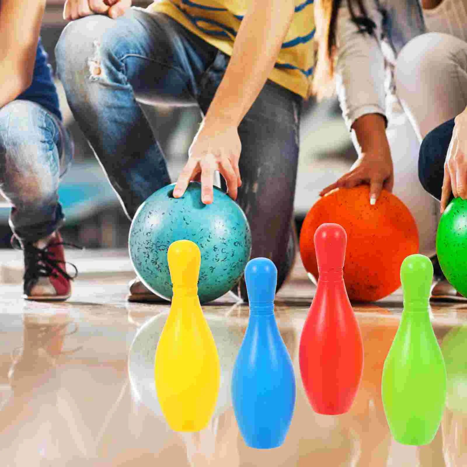 Bowling Set Toys Includes and Balls Indoor and Outdoor Bowling Game for Kids Presents, Family Gathering - Slobuy