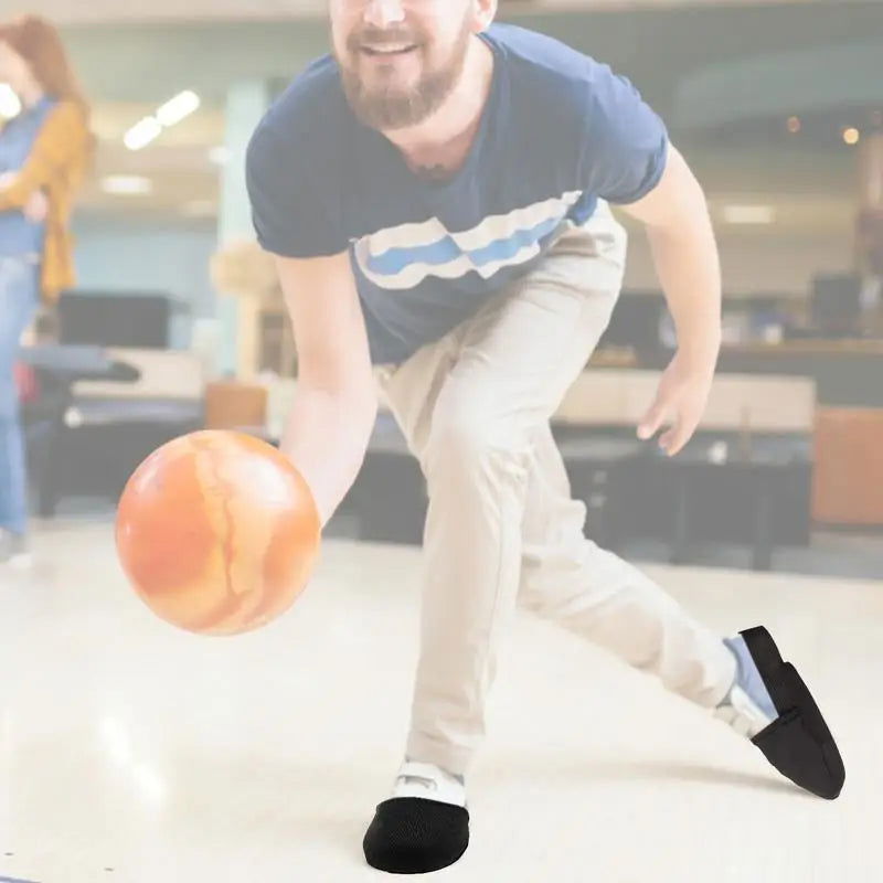 Bowling Shoe Cover Non-Woven Fabric Bowling Shoe Equipment Cover With Elastic Cord Black Bowling Shoe Equipment Slipper Cover - Slobuy