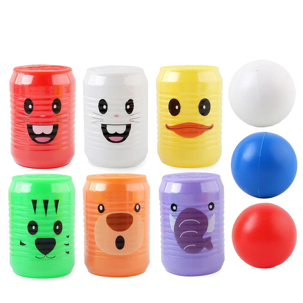 Bowling Toys Kids Can Shape Indoor Playset Large Digital Educational Cartoon Animal Pattern Child - Slobuy