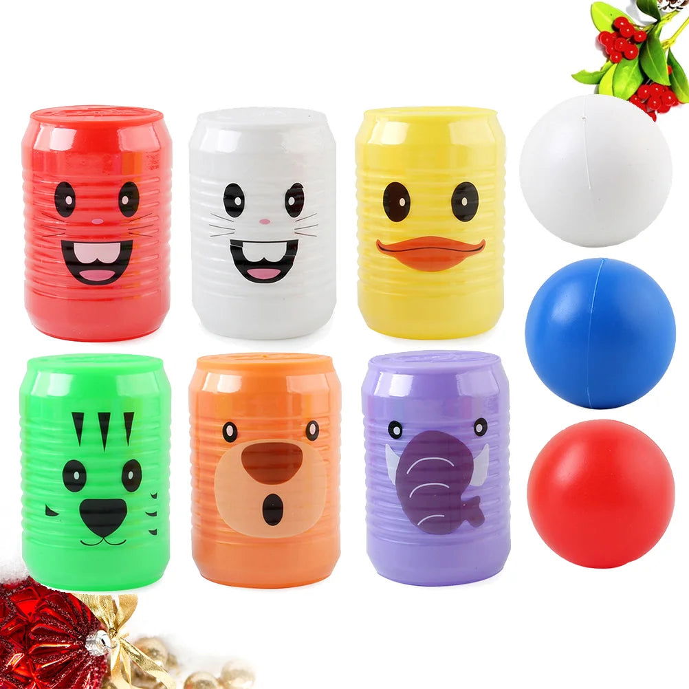 Bowling Toys Kids Can Shape Indoor Playset Large Digital Educational Cartoon Animal Pattern Child - Slobuy
