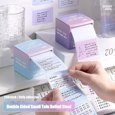 256pcs/Box Pull-out Sticky Notes Fully Adhesive Tearable Sticky Notes Stickers 8 Formats Ideal for Office Student and Home Use! - Slobuy