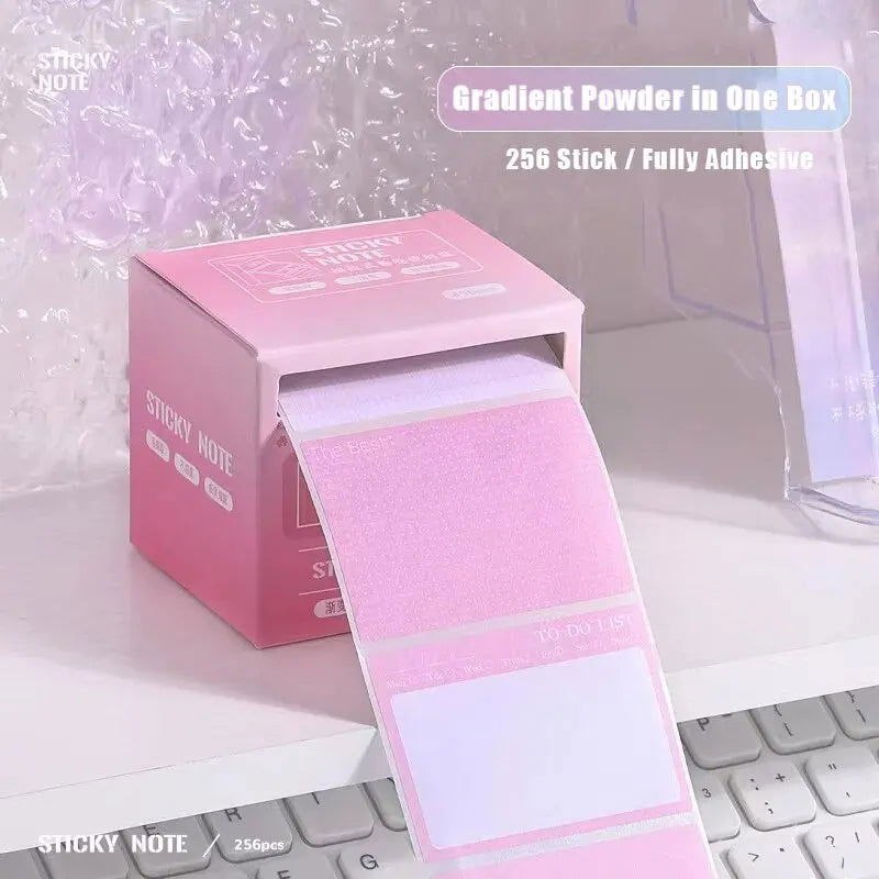 256pcs/Box Pull-out Sticky Notes Fully Adhesive Tearable Sticky Notes Stickers 8 Formats Ideal for Office Student and Home Use! - Slobuy