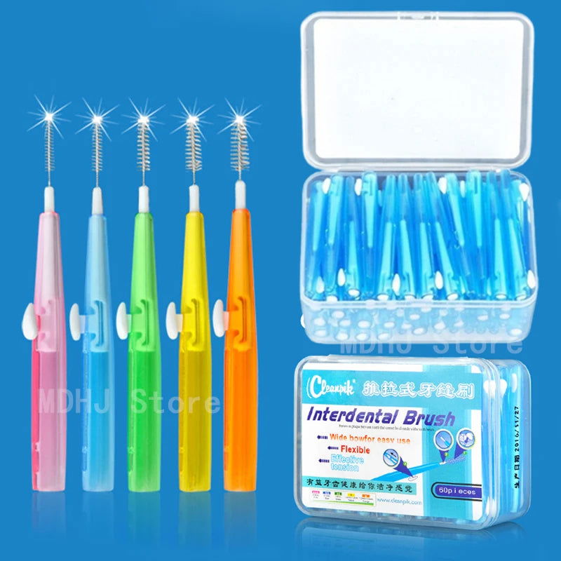 30Pcs/Box Toothpick Dental Interdental Brush 0.6-1.5Mm Cleaning Between Teeth Oral Care Orthodontic I Shape Tooth Floss - Slobuy