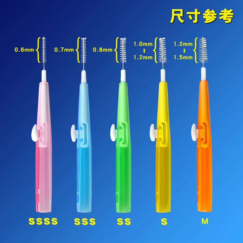 30Pcs/Box Toothpick Dental Interdental Brush 0.6-1.5Mm Cleaning Between Teeth Oral Care Orthodontic I Shape Tooth Floss - Slobuy