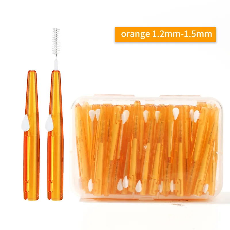 30Pcs/Box Toothpick Dental Interdental Brush 0.6-1.5Mm Cleaning Between Teeth Oral Care Orthodontic I Shape Tooth Floss - Slobuy