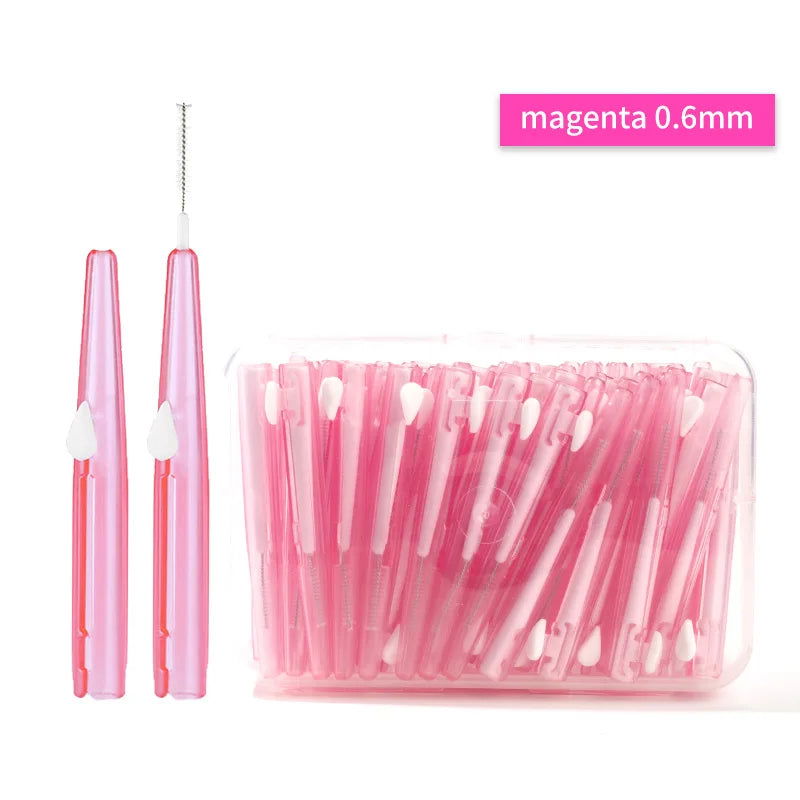30Pcs/Box Toothpick Dental Interdental Brush 0.6-1.5Mm Cleaning Between Teeth Oral Care Orthodontic I Shape Tooth Floss - Slobuy