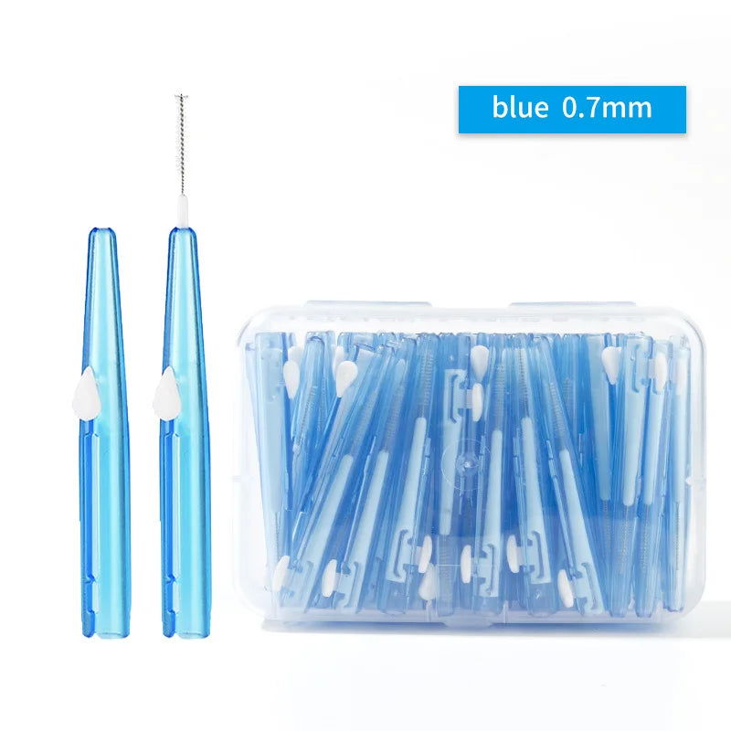 30Pcs/Box Toothpick Dental Interdental Brush 0.6-1.5Mm Cleaning Between Teeth Oral Care Orthodontic I Shape Tooth Floss - Slobuy