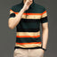 Brand Embroidery Men's Polo Shirts Golf Shirt 2024 Summer Striped Button Clothing Business Male Streetwear Short Sleeved T-shirt - Slobuy